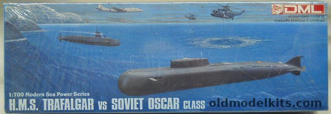 DML 1/700 HMS Trafalgar vs Soviet Oscar Class SSGN and Nimrod MR2 and (2) Westland Seaking HAS5, 7004 plastic model kit